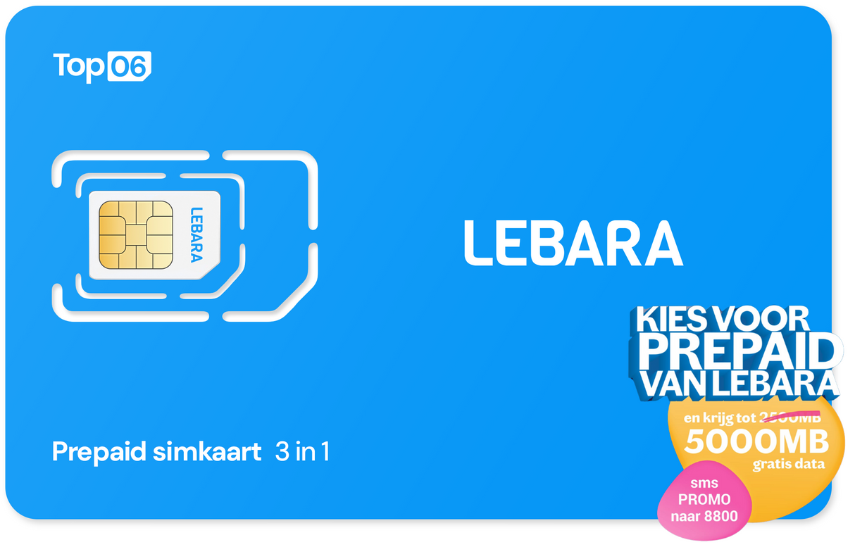 Lebara Prepaid Simkaart 3GB