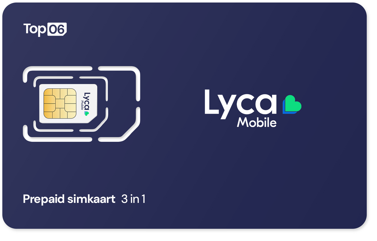 Lyca prepaid simkaart + Holland Bundel XL